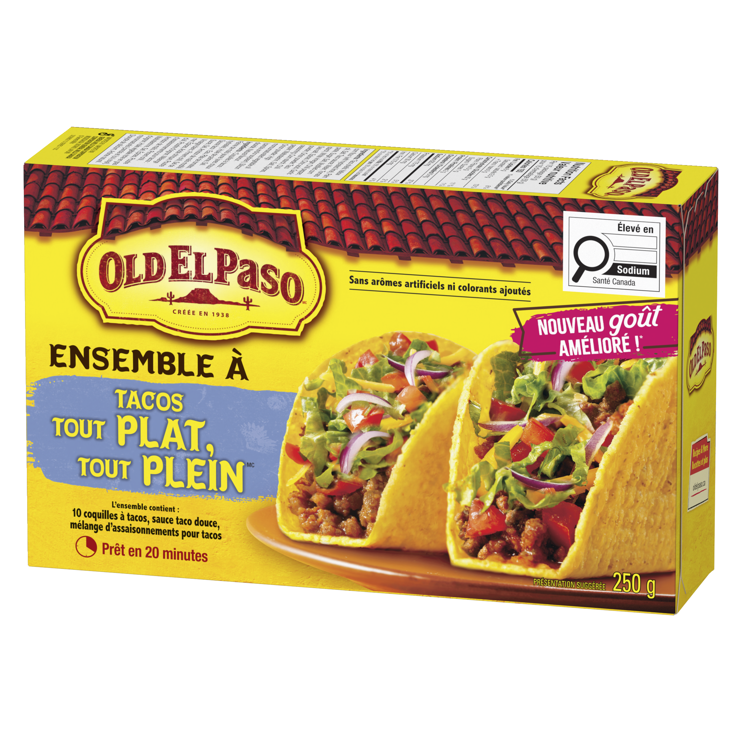 Ensemble à tacos Tout plat, tout plein